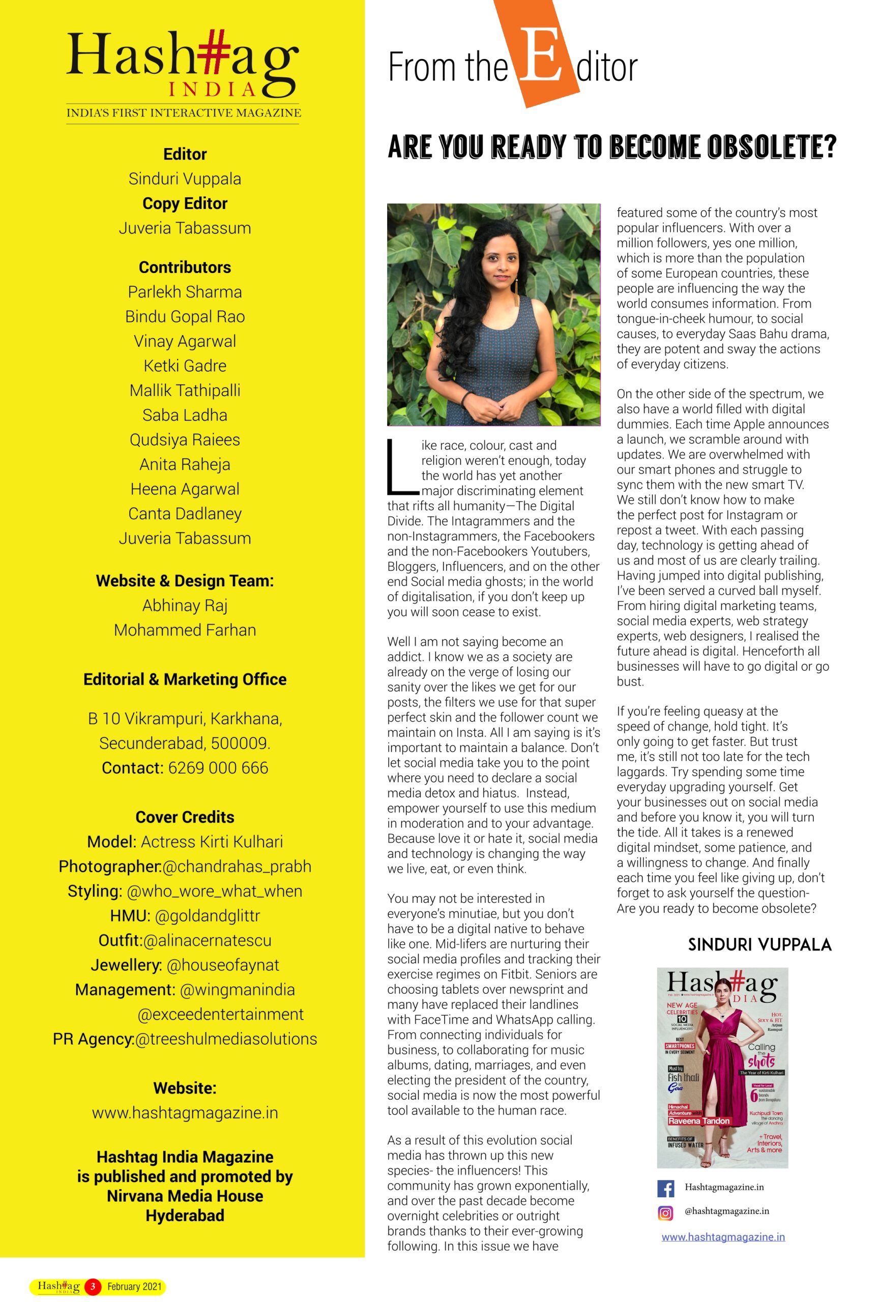 Hashtag Magazine Feb_Edition Editors Note